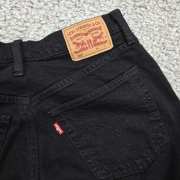 Levi's 501 Women's Button Fly Straight Leg Jeans 29x30 (fits 26x29) Grunge Y2K - Picture 8 of 14